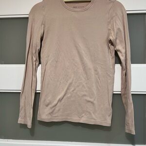 JNY Beige Long Sleeve Shirt